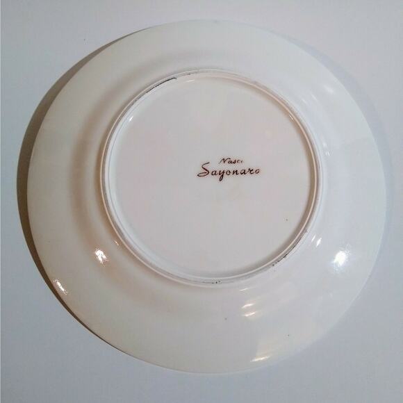 VTG 2 Nasco Sayonara China Japan Dessert Plates Dish Oriental Village 6 1/2" - Picture 4 of 4